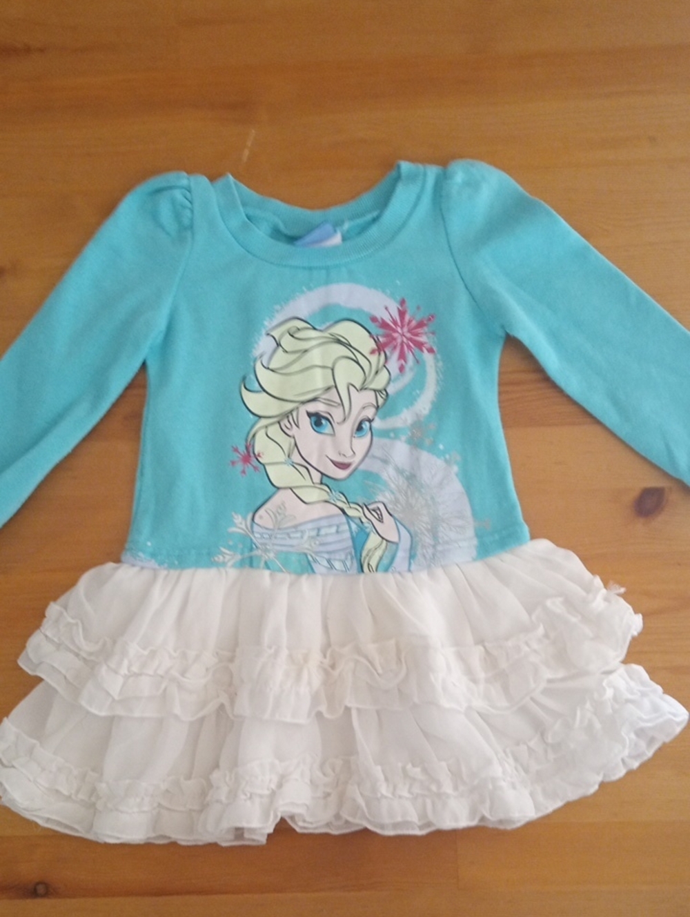 Disney Turquoise and White Elsa Ruffle Dress